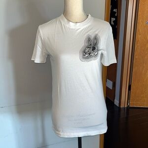 MCQ Alexander McQueen white Bunny be here now T-shirt Size XS